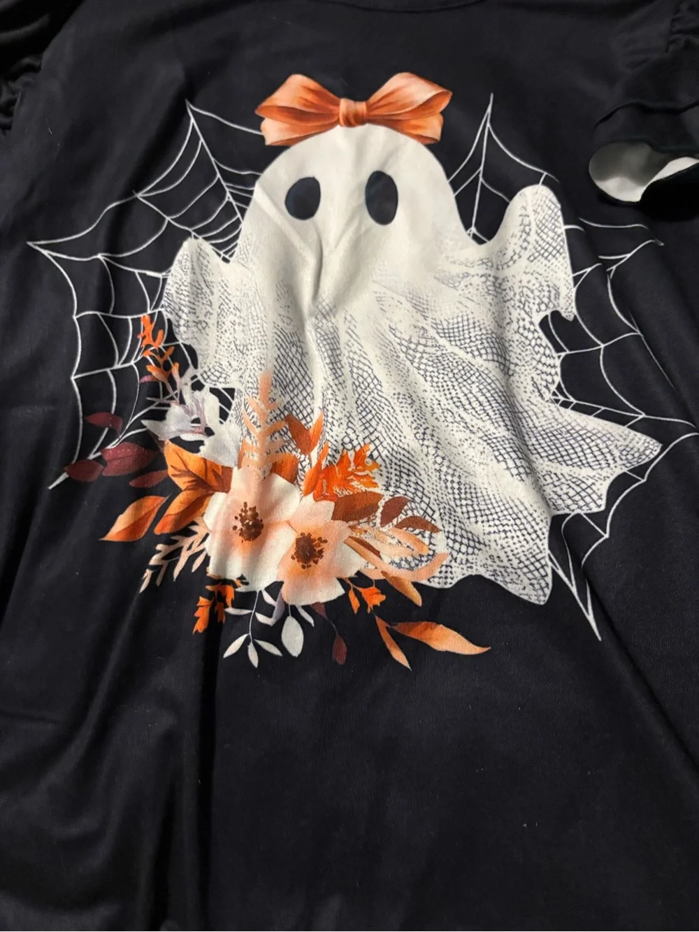 Sparkle in pink  Black and Orange Girls' Halloween Ghost Matching Set